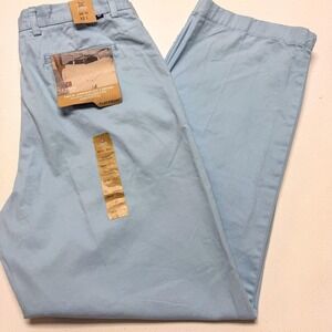 Chaps Chino Pants Mens 36x32 Blue True American Straight Fit‎ Flat Front 91101R